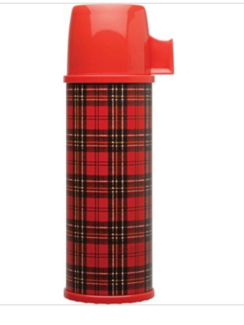 Aladdin’s Heritage Plaid Vacuum Bottle Thermos Bottle With Bonus Buddy Cup. New